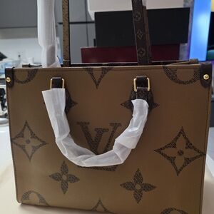 Brown Monogram Canvas Tote